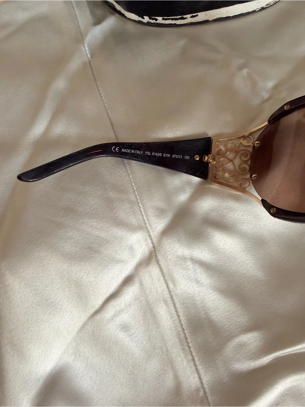 Vintage Yves Saint Laurent Brown Tortoiseshell Cat-Eye Sunglasses
